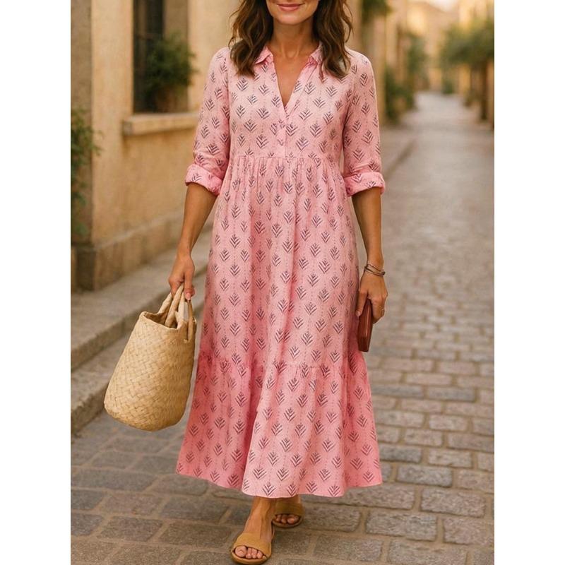 JPNTKY Moda Otoño Invierno Manga Larga Cuello Polo Vestidos Casuales