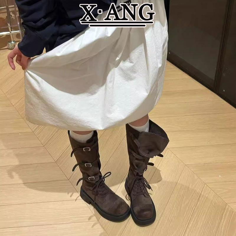 

Версия из овчины сапоги на высоком толстом каблуке женские сапоги, но сапоги до колена сапоги рыцаря цвета мердар коричневый сапоги в стиле пустоши 40