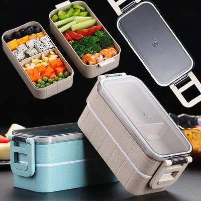 Beheizbarer Lebensmittelbehälter für Essen Bento-Box japanische Thermosnack elektrische beheizbare Brotdose für Kinder mit Fächern Lunchbox