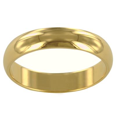 Gold Plated Wedding Band 'Demi-Jonc' Golden - 4 Mm