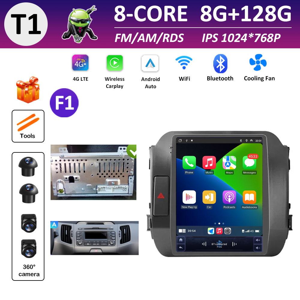 Car Multimedia Video Audio Player for KIA Sportage 3 SL 2010 2011 2012 2013 - 2016 Wireless Carplay WIFI DSP Stereo Bluetooth 4G