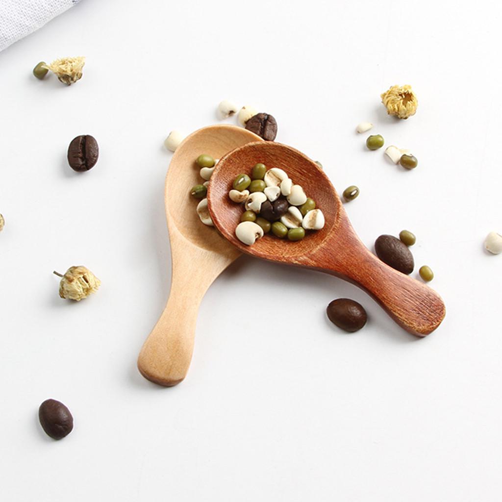 Small Wooden Spoon Tea Seasoning Powder 8X3.5cm Cooking Tools Kitchen Gadgets