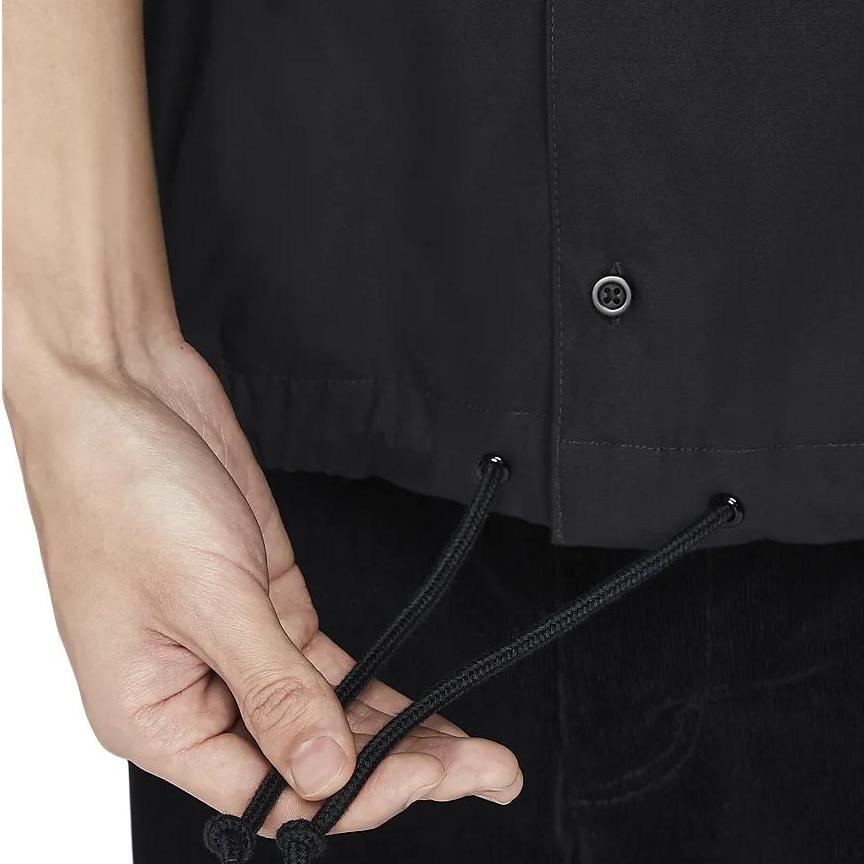 Nike Klubb Ensfarget Enkeltspent Justerbar Kant Knappelukking Kortermet Skjorte Herre Topper Svart FN3903-010