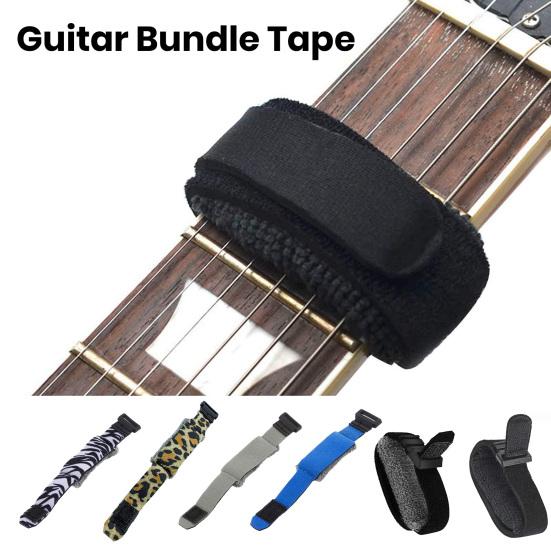 Corde per chitarra Sordina Sordina Ukulele Basso Chitarra acustica elettrica Tastiera Sordina Cinghia Avvolgi Muter Silenziatore Riduttore di rumore Strumento musicale