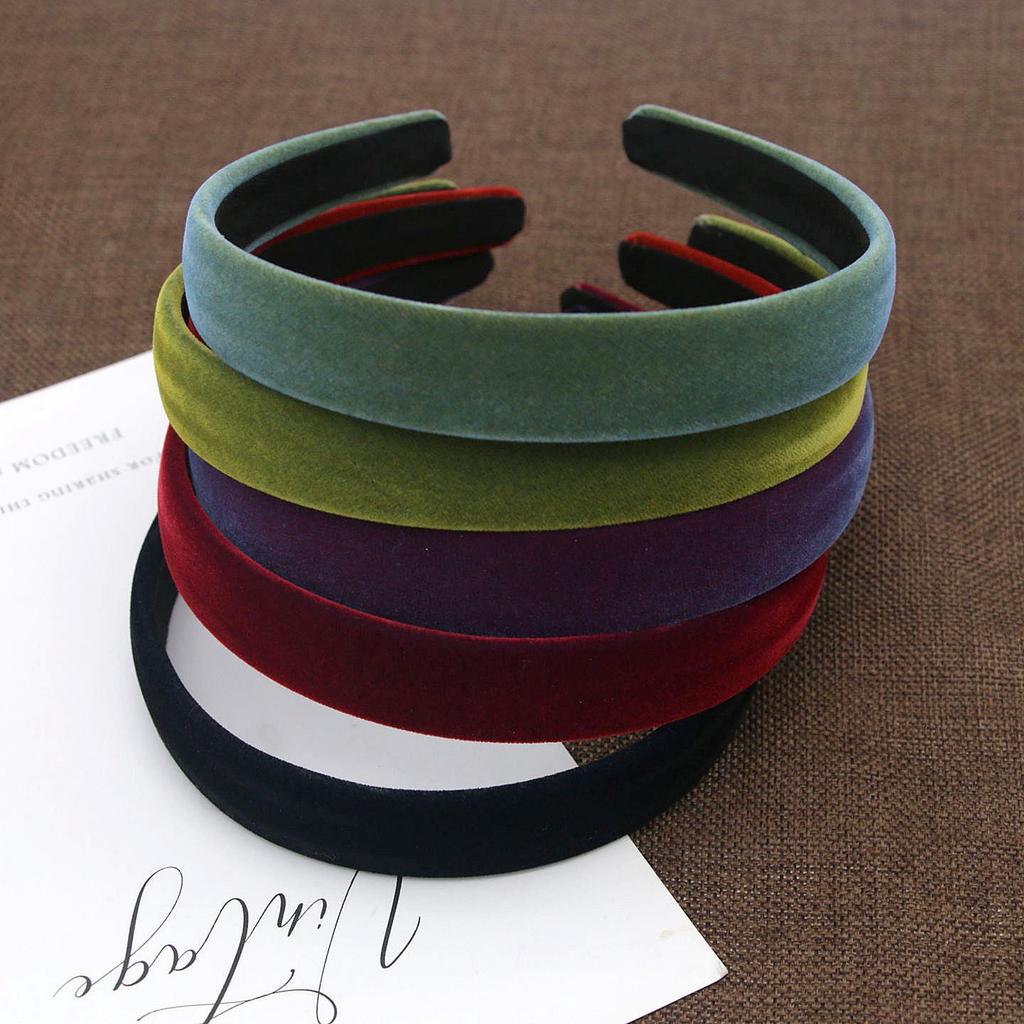 Women's 2cm Wide Corduroy Velvet Headband, Simple & Elegant Hair Accessory