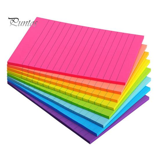 

8 шт., 10x15 см, клейкая заметка с подкладкой, 8 ярких цветов, 45 листов/блокнот, самоклеящаяся, супер прилипающая, мини-блокнот для студентов, правила, блокнот для заметок, школьный офис разноцветный