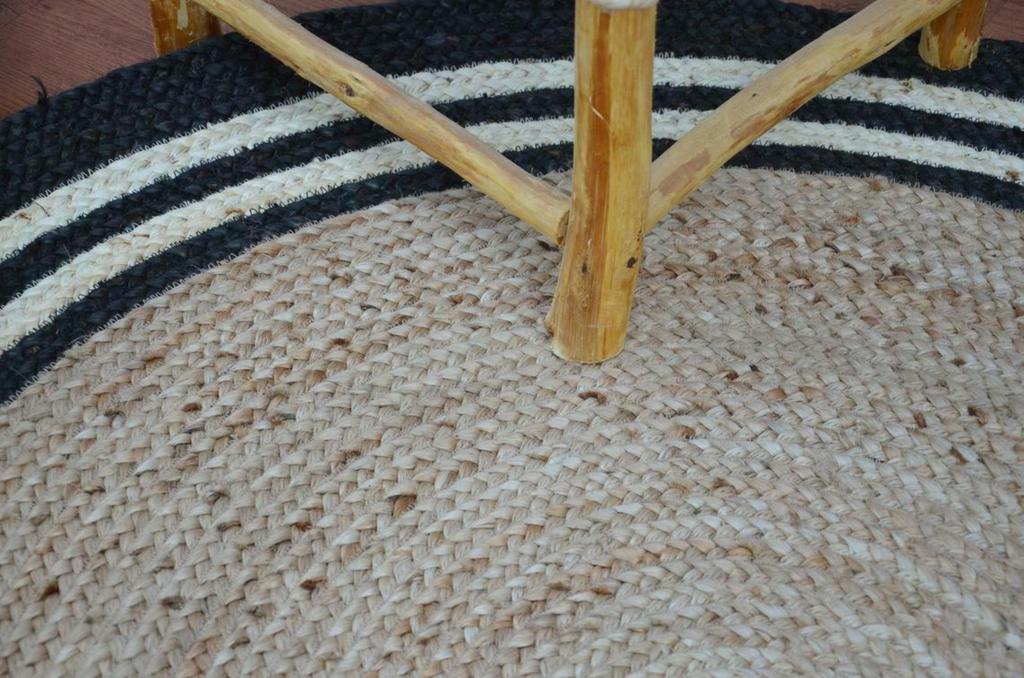 Jute Rug Round Handmade Natural Rug for Any Space Look Rustik Decor For Any Space