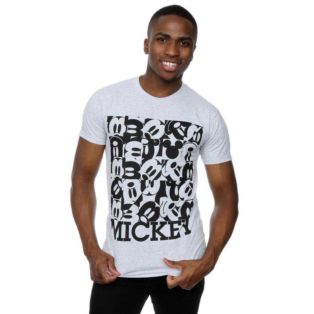 Disney Mens Mickey Mouse Grid T-Shirt