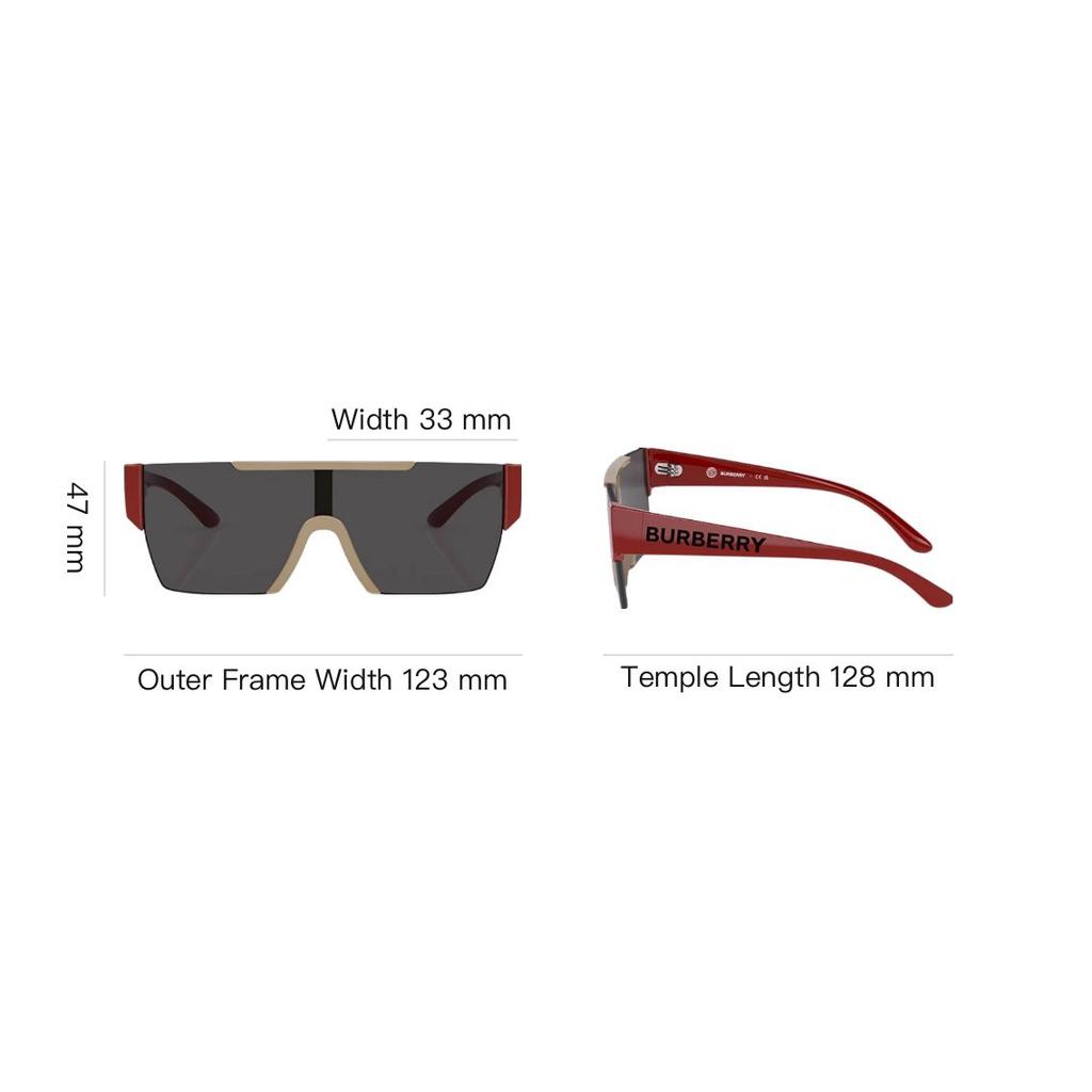 Burberry 4387 Irregular Frame Sunglasses Kids sunglasses Black Red 0JB4387404787