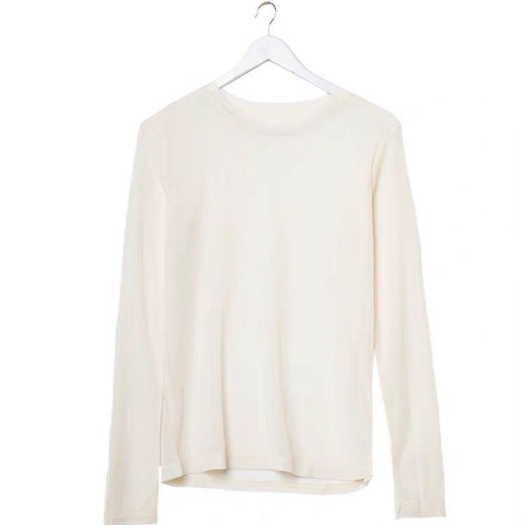 Hyuna Style Women's Mesh Long Sleeve Sun Protection Shirt, 2023 Summer Ice Silk Base Layer T-Shirt