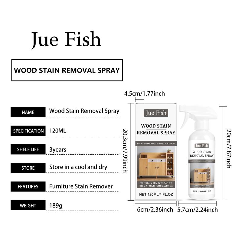 Wood stain cleaner spray versatile stain and black spot remover for indoor furniture kitchen and living area cleaning