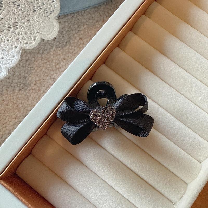 

Элегантная тканевая заколка-бант со стразами, стильный аксессуар для волос сбоку и для причесок «половина вверх» для девочек