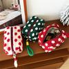 Christmas Style Makeup Bag Dot Cosmetic Pouch With Handle Gift For Women Large Capacity Travel Toiletry Wristlet Purse Organizer