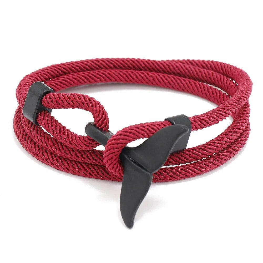 Bracelet ancre série océan, Bracelet queue de baleine pour Couple, ligne Milan, corde tressée, Bracelet étudiant pour hommes et femmes