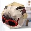 1 Stück Sonnenbrille Katze Automatisches Öffnen/Schließen Regenschirm Kompakter Faltregenschirm, Ganzjahres-Tragbarer Regenschirm für Damen/Herren F1124185