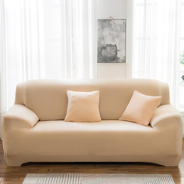 Waterproof Dark Grey Sofa Furniture Cover Elastic Sofa Covers Designed For Living Room Plain Couch Slipcovers Funda De Sofa Furniture Couverture De