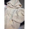 Sweet and Lazy Fashion Soft Waxy Milk Hooded Cardigan Sweater Women's 2024 New Winter Knitted Sweater