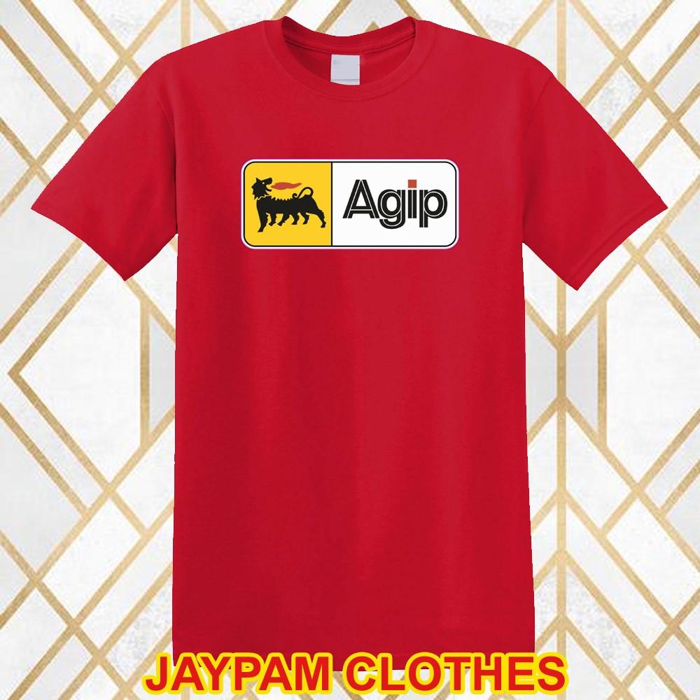 Agip Oil Racing Car Motorcycle Men s Red Size S 5XL M