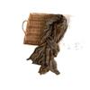 Retro Cotton and Linen Scarf Women's Autumn and Winter Printed Thin Pleated Scarf Silk Scarf Summer