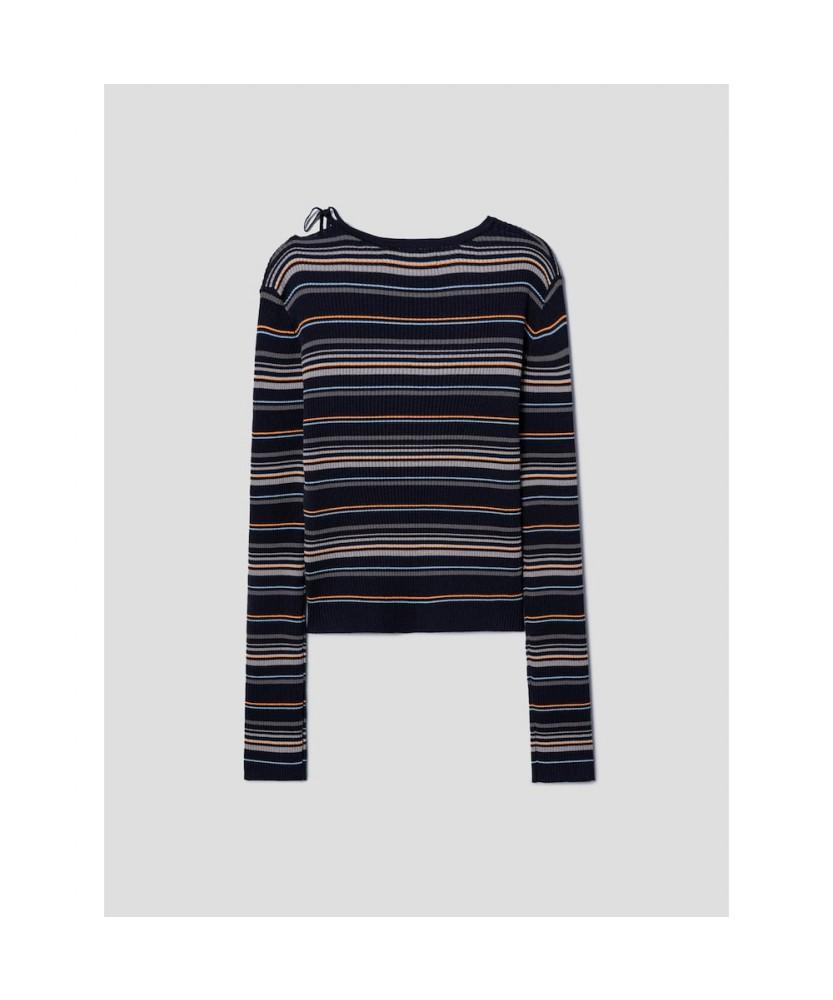 8seconds Multi Stripe Pullover Navy