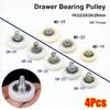 1Pcs With Screw Cabinet Moving Wheel Nylon Metal Sliding Door Roller  Furniture