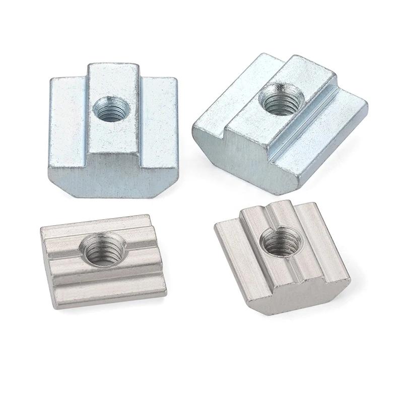 T-Track Sliding Hammer Nuts (M3/M4/M5/M6/M8/M10) - T Block Square Nuts for 2020-4545 Aluminum Profile Fasteners