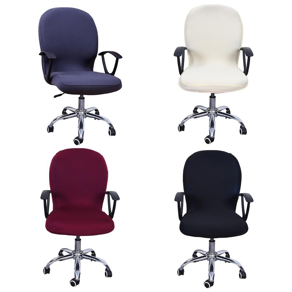 

Swivel Computer Chair Slipcover for Office and Home Use in Jacquard Fabric Gray