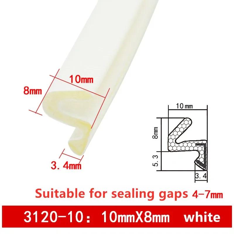 PU Foam Sound Proof Weather Draught Excluder Seal Door Window Gap Insulation V Type Strips for 8  Sizes to Choose