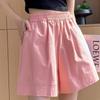 Women's High Waist Cotton Shorts - Summer Korean Style, Casual, Loose, Slimming, Wide Leg, Five-Point Pants
