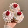 Plush Cherry Hairpin Cupcake Shape Mini Top Hat Cute Party Headdress  Gift