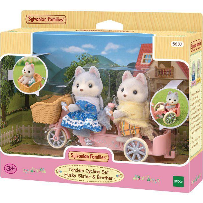 Les freres et soeurs husky et leur tandem - Sylvanian Families - 5637