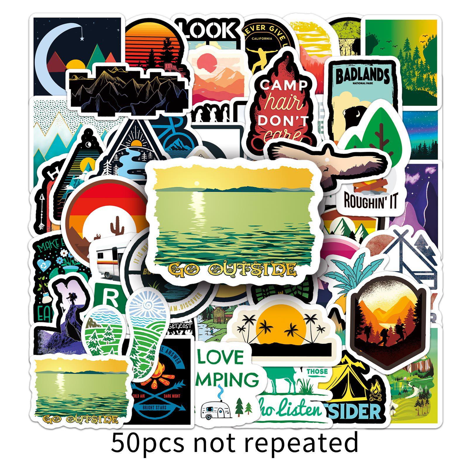 

50 Unique Waterproof Graffiti Stickers for Travel, Outdoor Gear, Suitcases, Bikes, and Cars
