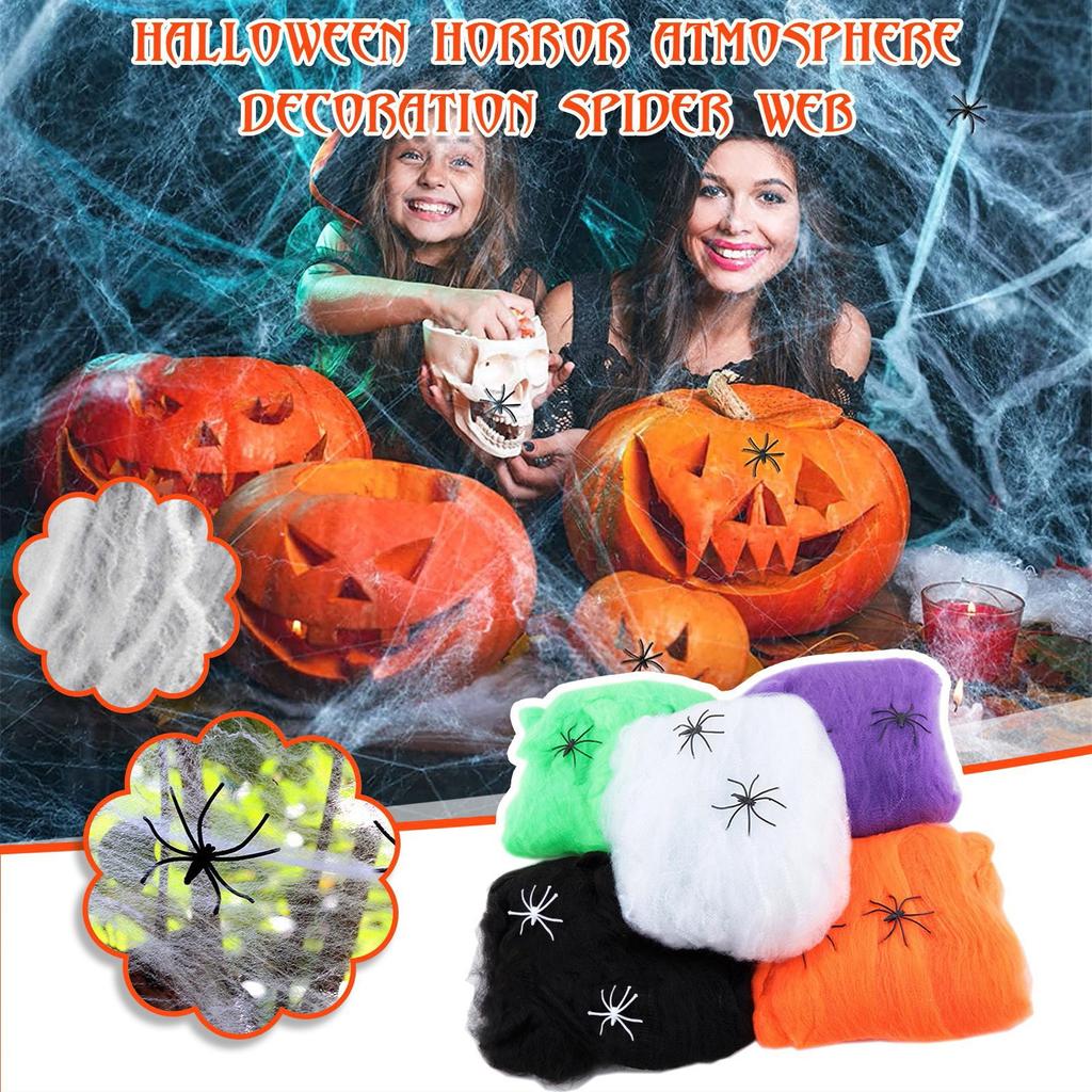 Pająk na Halloween Bawełniane elementy wystroju domu Scena Dekoracje Rekwizyty Pająk Jedwab