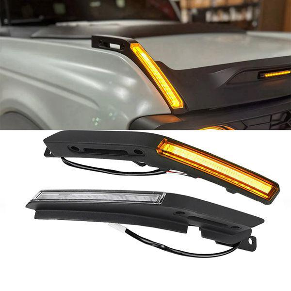 Ford Bronco Hood Handle Light Set: Black, ABS+Metal