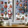 Christmas Nutcracker Window Cling Static Cling Glass Decoration Holiday Storefront Sticker No Trace Sticker