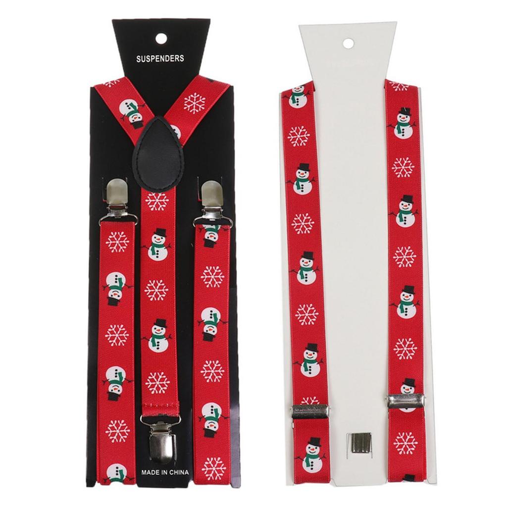 Unisex Y Back Suspenders 3 Clips Adjustable Elastic Braces