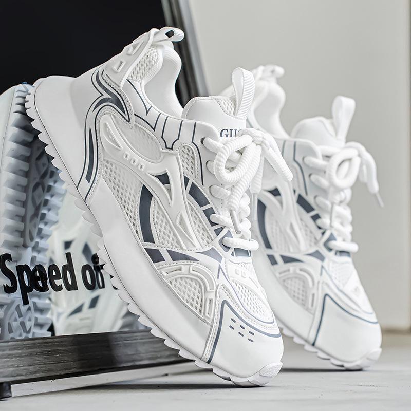 Fashion Men Casual Vintage Sneakers Mesh Breathable Outsole Four Seasons Single Shoe Style Sport Shoes Trendy for Men Basketball Shoes