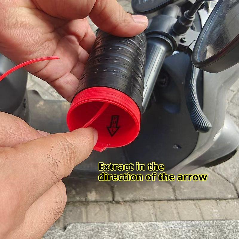 1 Coppia Coprimanubrio in Silicone per Moto Universale Autoretraente Antiscivolo Anti Vibrazione Manopole Moto Copri Manopole