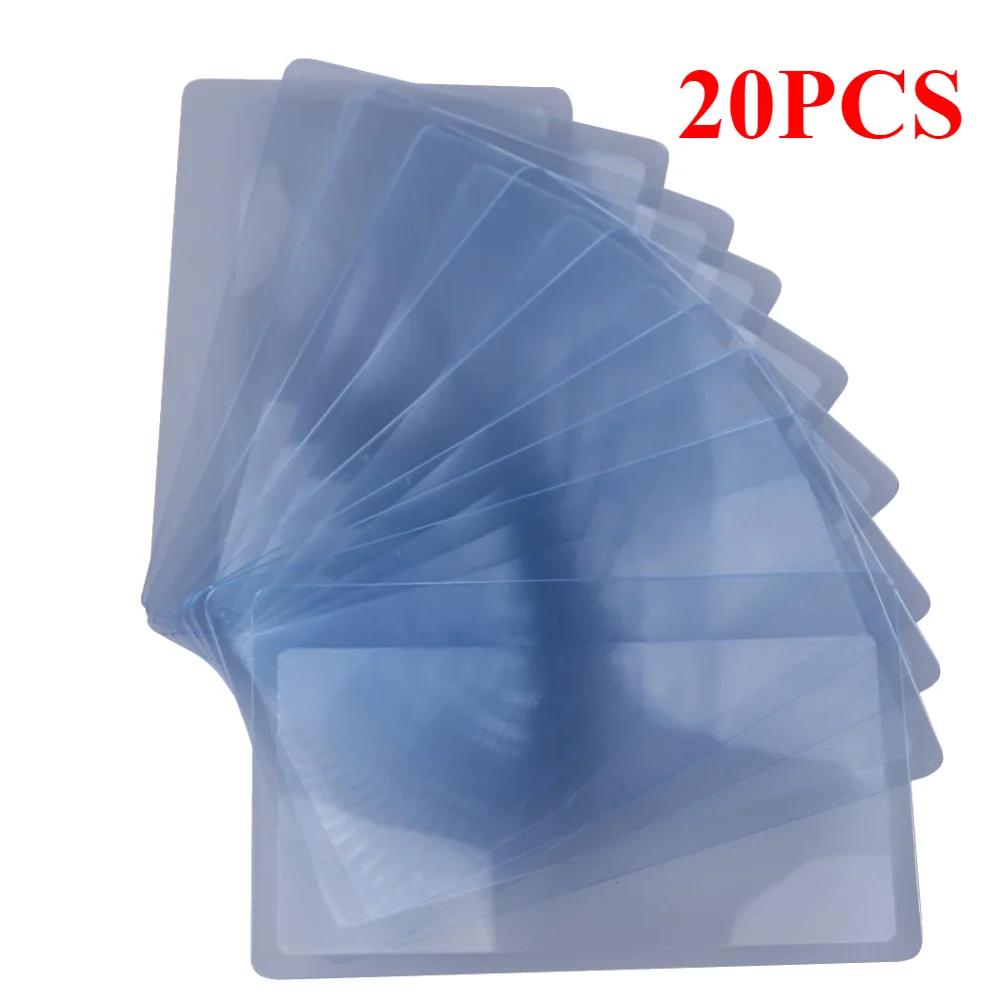 10/20PCS 3X Magnifier Magnifying LENS Fresnel Read Credit Card Loupe magnifier Wallet Pocket Plastic Magnifyin 8.*5.5*0.04cm