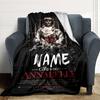 Custom Name Jigsaw Puppet Horror Party Blanket For Couch Bed Plush Cozy Fuzzy Blanket Super Soft Warm Blankets For Fall And Winter 0916141