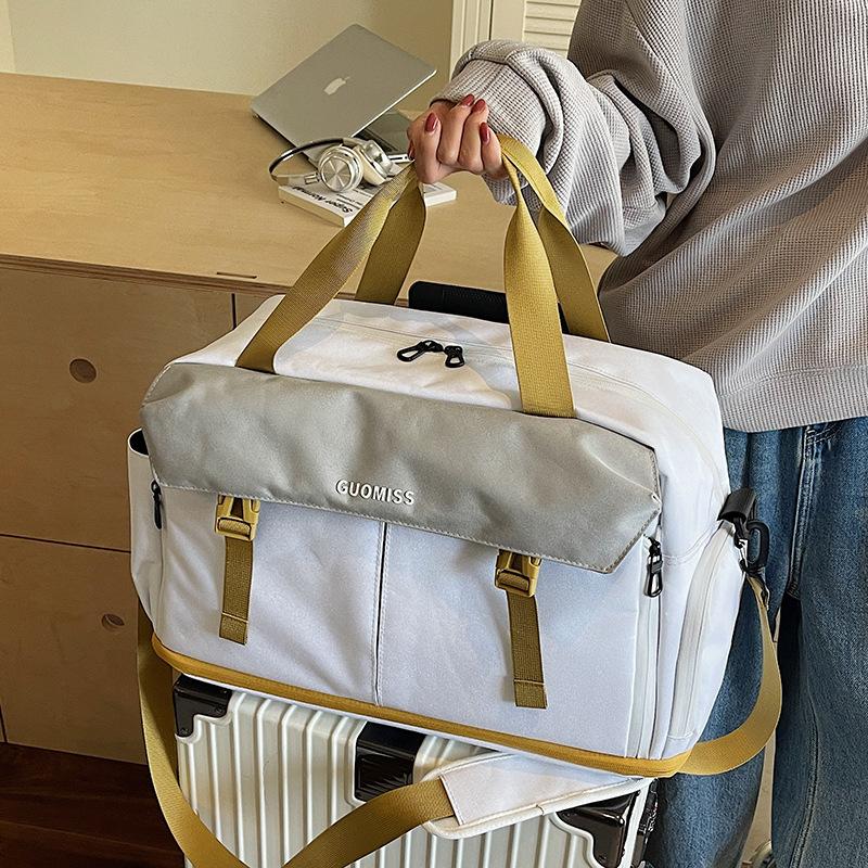 Fashion short-distance large-capacity travel bag Women's portable business trip lightweight luggage bag Expandable messenger sports fitness bag
