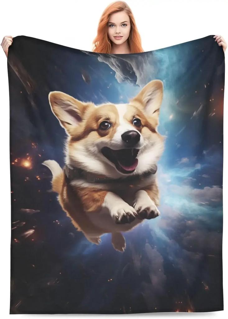 CorgiPrint Throws Soft  Lightweight Blankets for Dog Lovers Perfect Gift for Boys  Girls