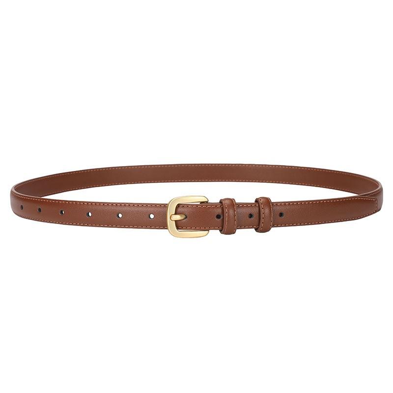 Womens Fashion Leather Belt Slim Decorative Waistband Suits Jeans Business