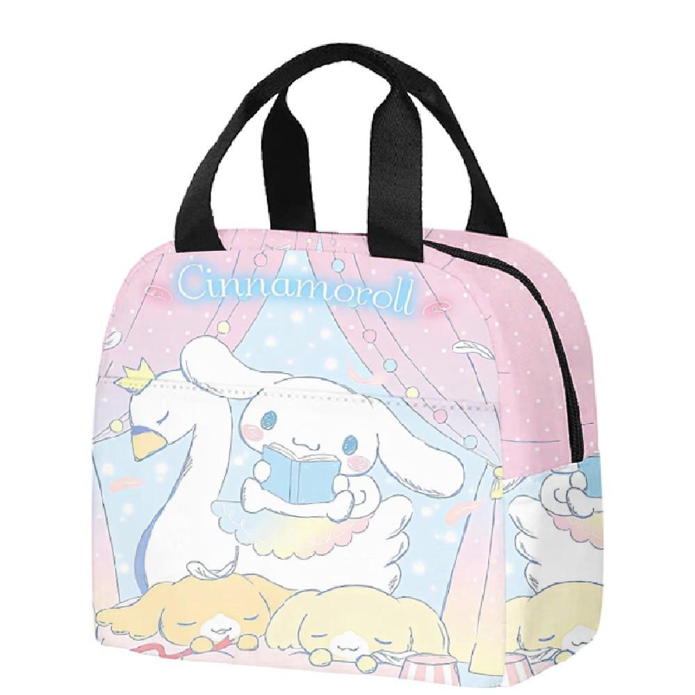 Handheld Meal Bag Cute Cartoon Cinnamoroll Big-Eared Dog Yugui Dog Thermal Insulation Lunch Box Bag Meal Bag
