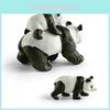 Realistický PVC model lesního zvířete Roztomilá panda s plyšovým mládětem Figurka na výstavu