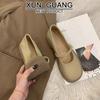 Leather Mary Jane single shoes women's 2025 new spring and summer French evening gentle with skirt flat loafer small leather shoes