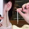 Tassel Ear Wires for Long Round Faces. Luxurious and Niche Design Earrings. High-end and Stylish Earrings.