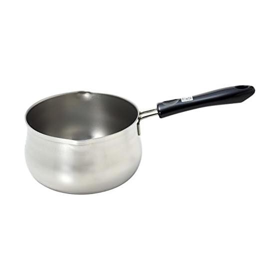 Pearl Metal Made in Japan Milk Pan 14cm Pot Type with Scale IH Compatible Stainless Steel Days Kitchen HB-1049