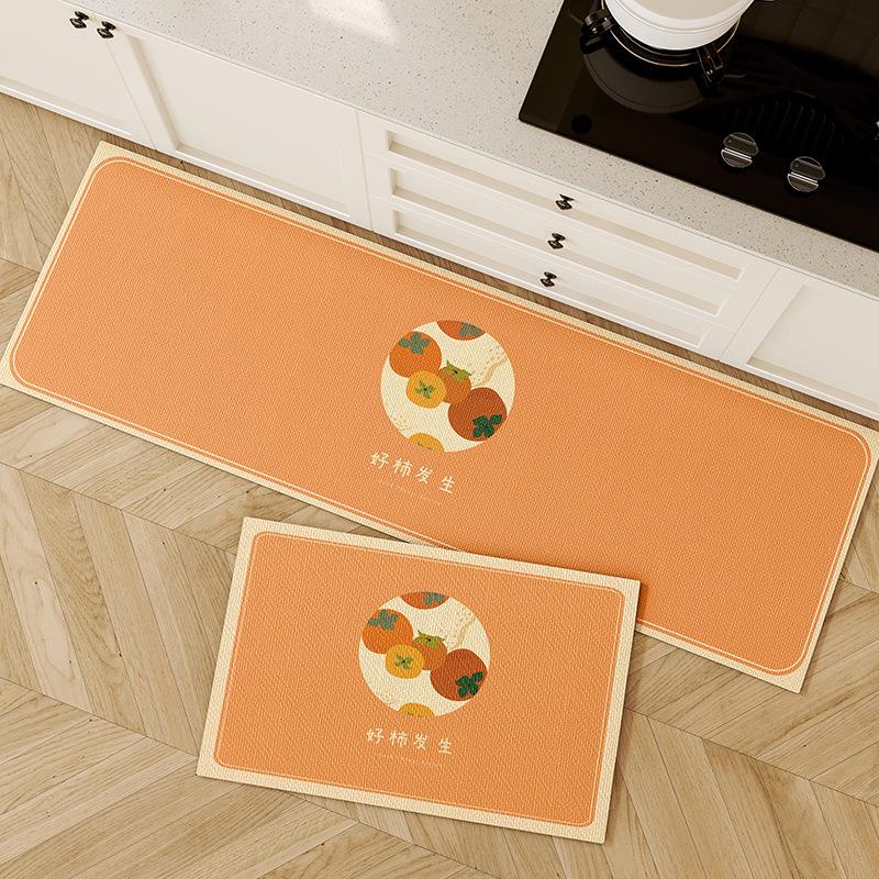 Kitchen Special Floor Mat, Diatom Mud, Water Absorption, Oil Absorption, Non-Slip, Long Strip Foot Pad, Household Entry Door, Dirt-Resistant Door Mat