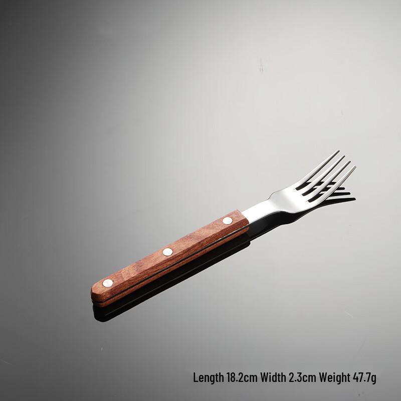 Qianxing 420 Stainless Steel Rosewood Handle Tea Fork Set
